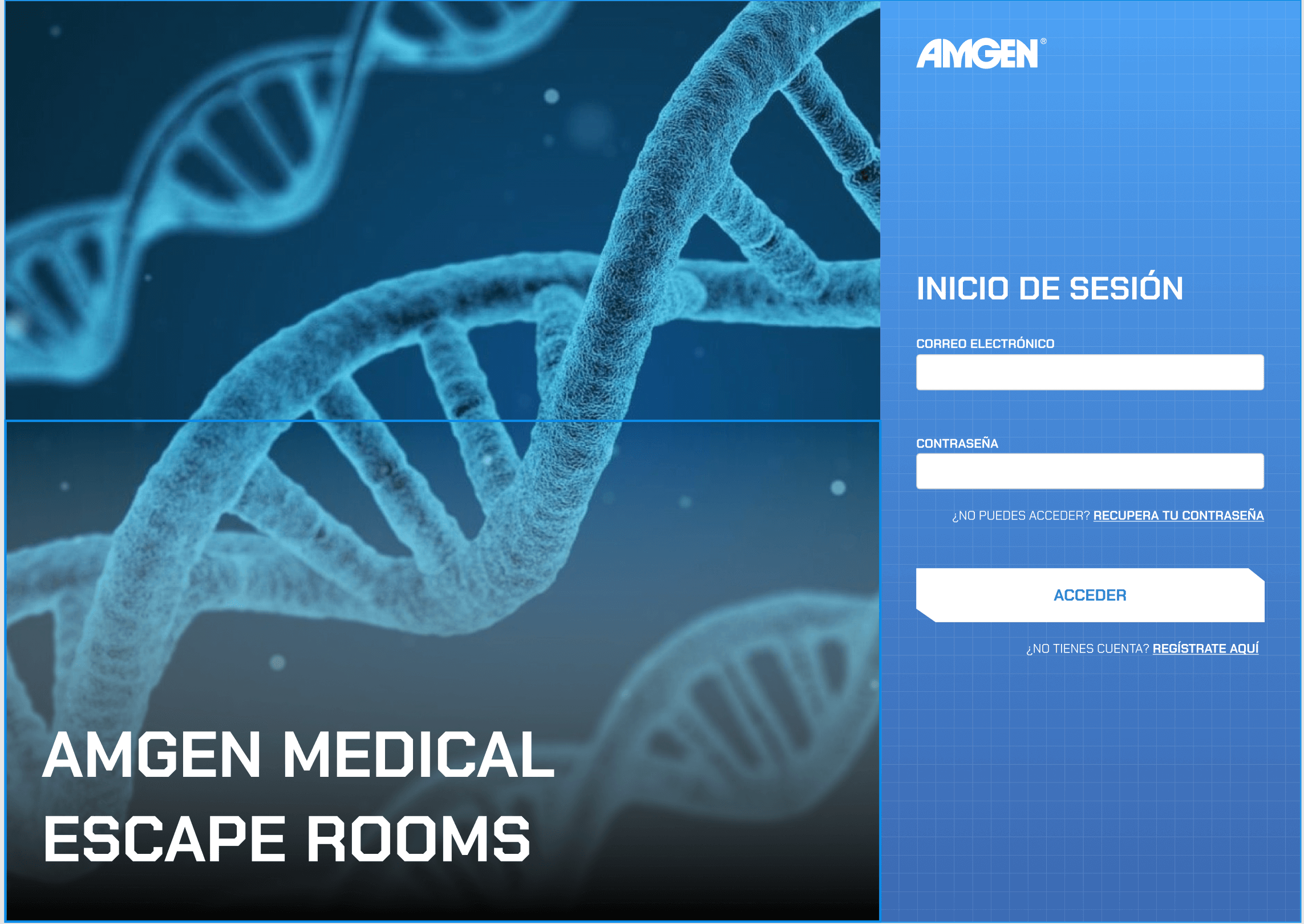Amgen Medical Escape Rooms CMS Dashboard